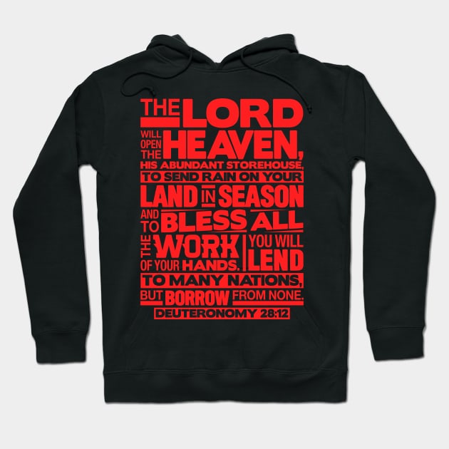 Deuteronomy 28:12 You Will Lend To Many Nations Hoodie by Plushism